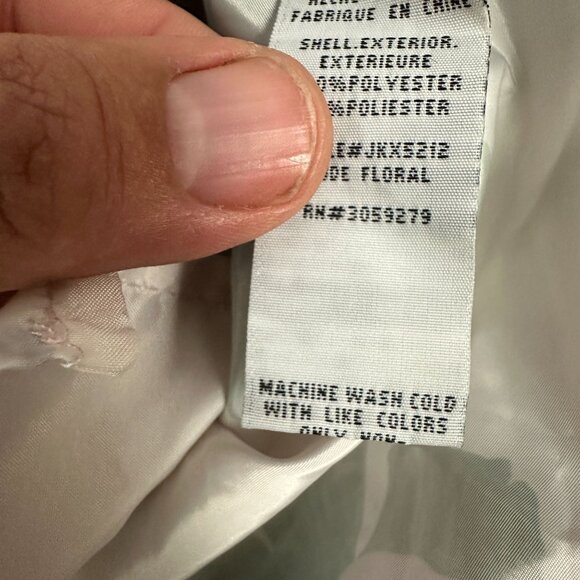 Floral Print Thread & Supply Hooded Pullover Jacket Medium Polyester Womens - Picture 9 of 9